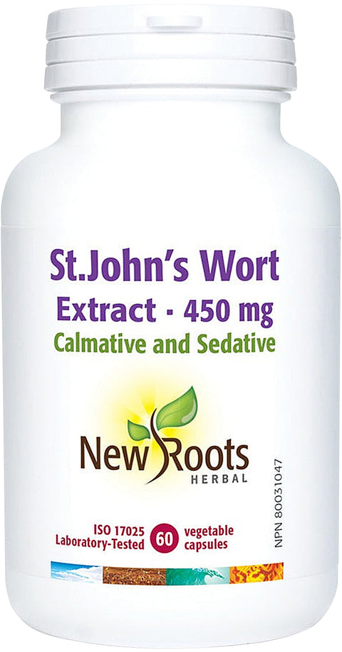 St. John's Wort Extract 450mg 60 Tablets | Hypericum Perforatum Organic Tension Relaxation Insomnia Herb Supports natural rest during restless nights.