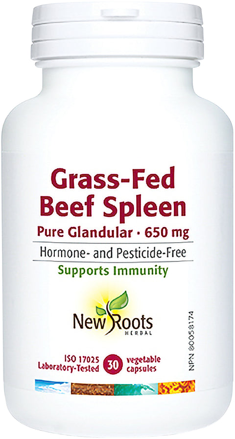 Grass-Fed Beef Spleen (650mg, 30 tablets) | New Roots Herbal Safe spleen from New Zealand grass-fed beef! Helps build a body that can withstand seasonal changes!